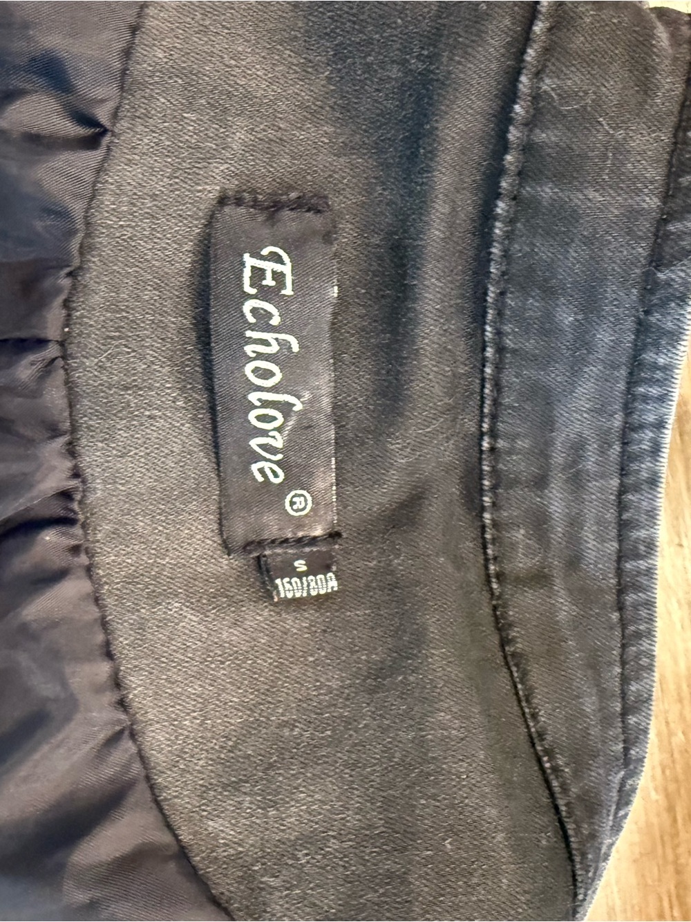 Echolove Women’s Distressed Gray Zip-Front Motto Jacket Sz S - Picture 6 of 6